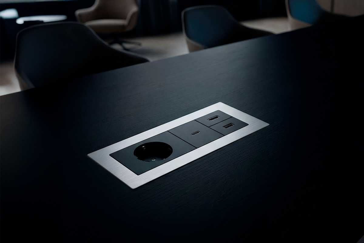 Изображение: Габаритный чертёж FD + схема выреза в столешнице